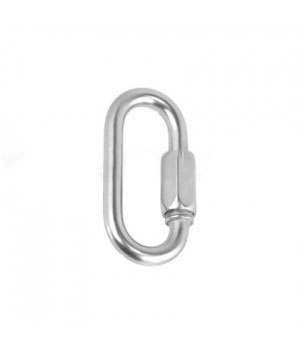 Stainless STRAIGHT SNAP HOOK WITH SAFETY SCREW DIN 5299