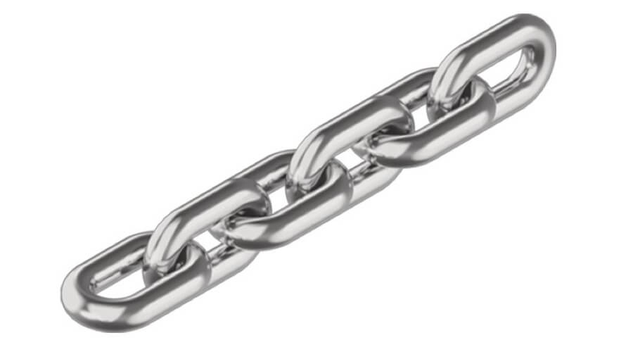 Stainless steel short link chain DIN 766